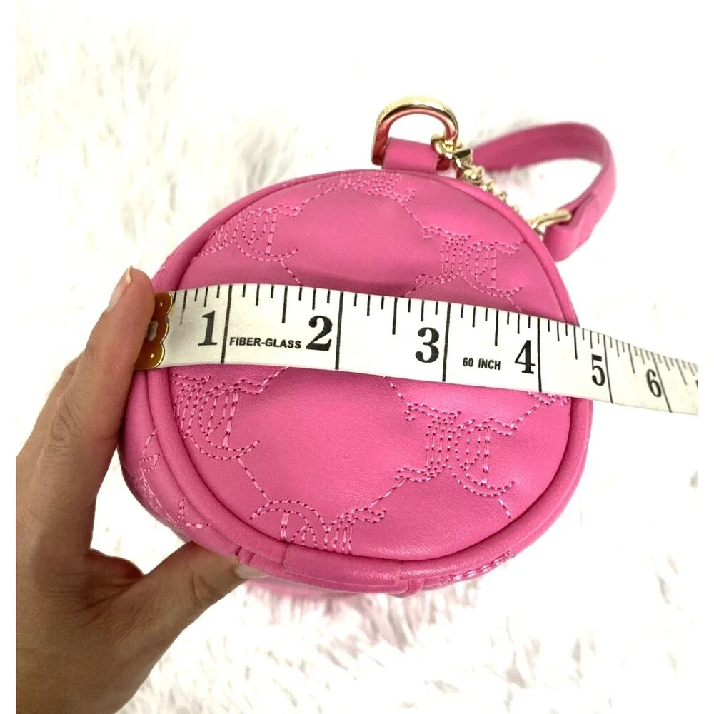Juicy Couture Bag Pink Rhinestone Logo Barrel Shoulder Bag Handbag Purse